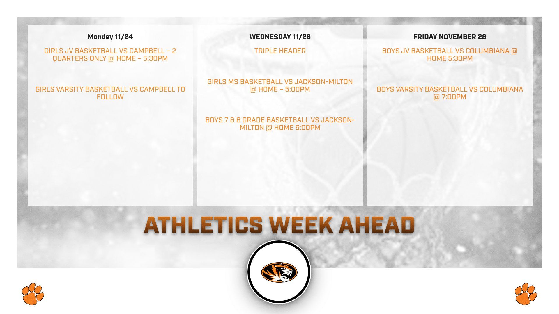 Multi Format Week Ahead Landscape 15